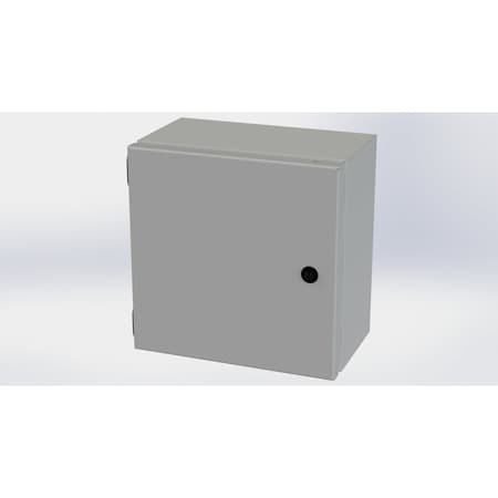 Saginaw Control & Engineering 1/4 Turn Latch Electrical Enclosures, 10 in H, 6 in D, 10 in W, NEMA 3R, 4, 12, 13, Carbon Steel SCE-10106ELJ